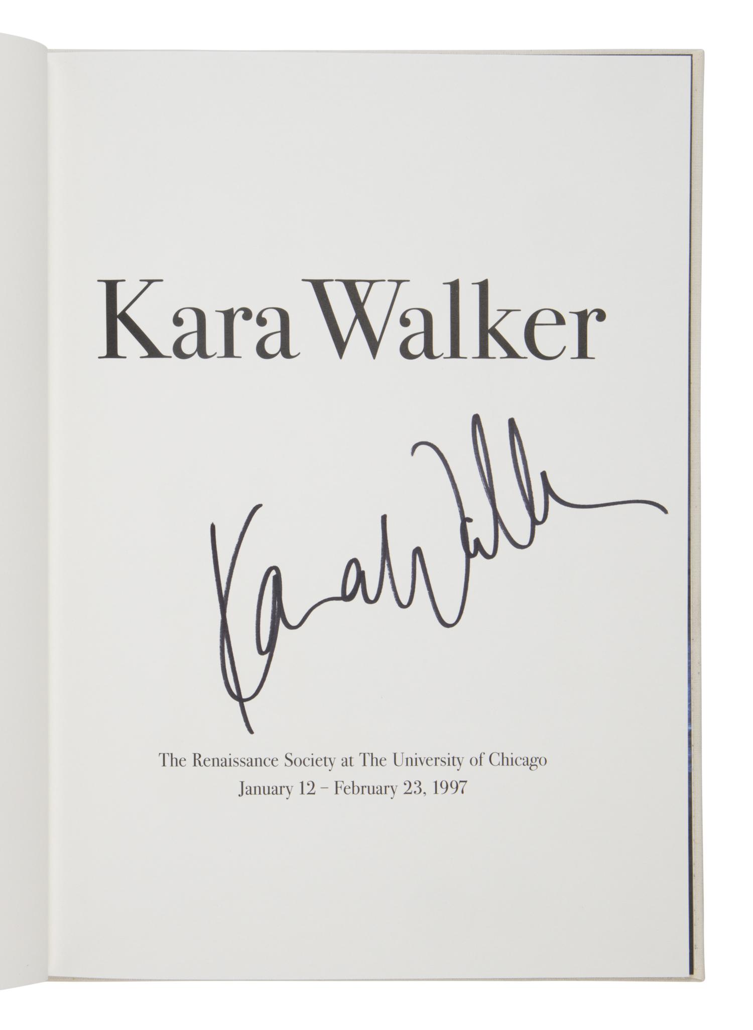 Walker, Kara (b. 1969). Renaissance . Chicago: The Renaissance Society at the University of Chicago, 1997.