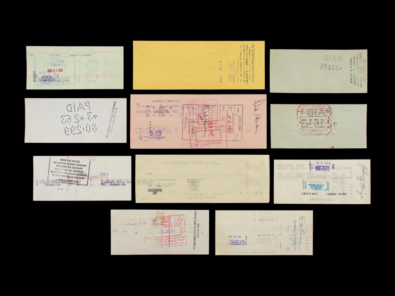 A Collection of Signed Checks from Baseball Hall of Famers and Notables