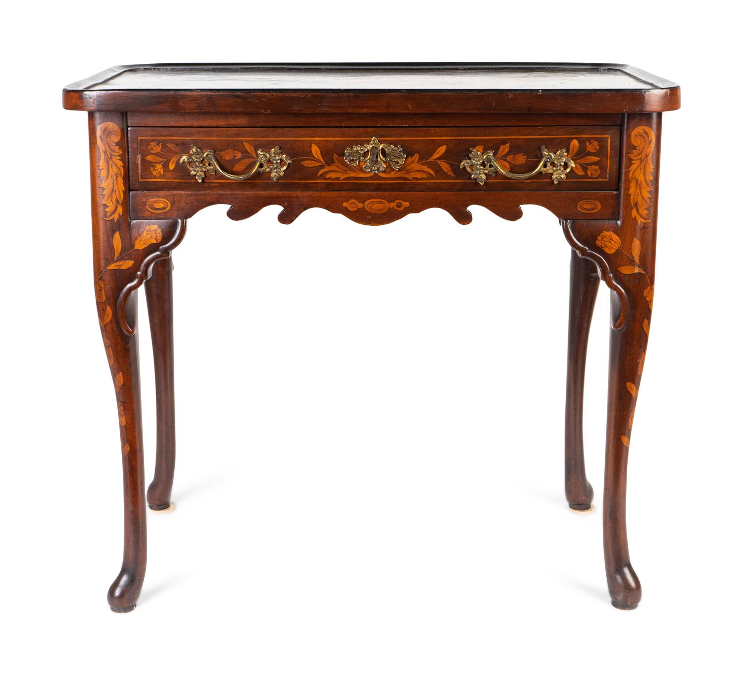 A Dutch Rococo Style Marquetry Side Table — EARLY 20TH CENTURY