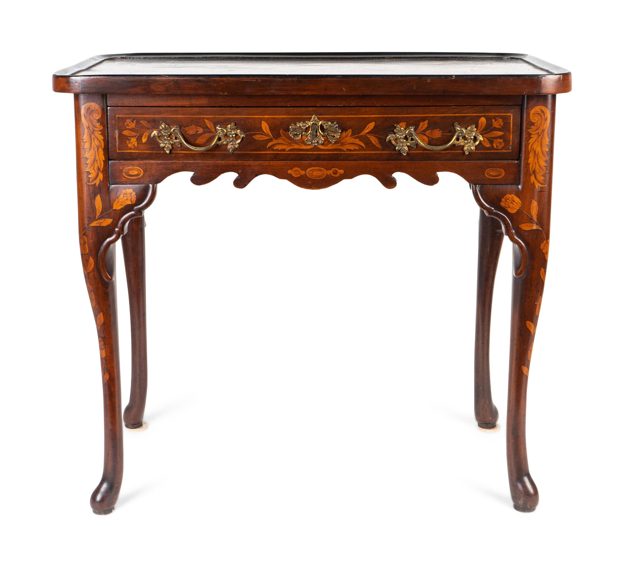 A Dutch Rococo Style Marquetry Side Table — EARLY 20TH CENTURY