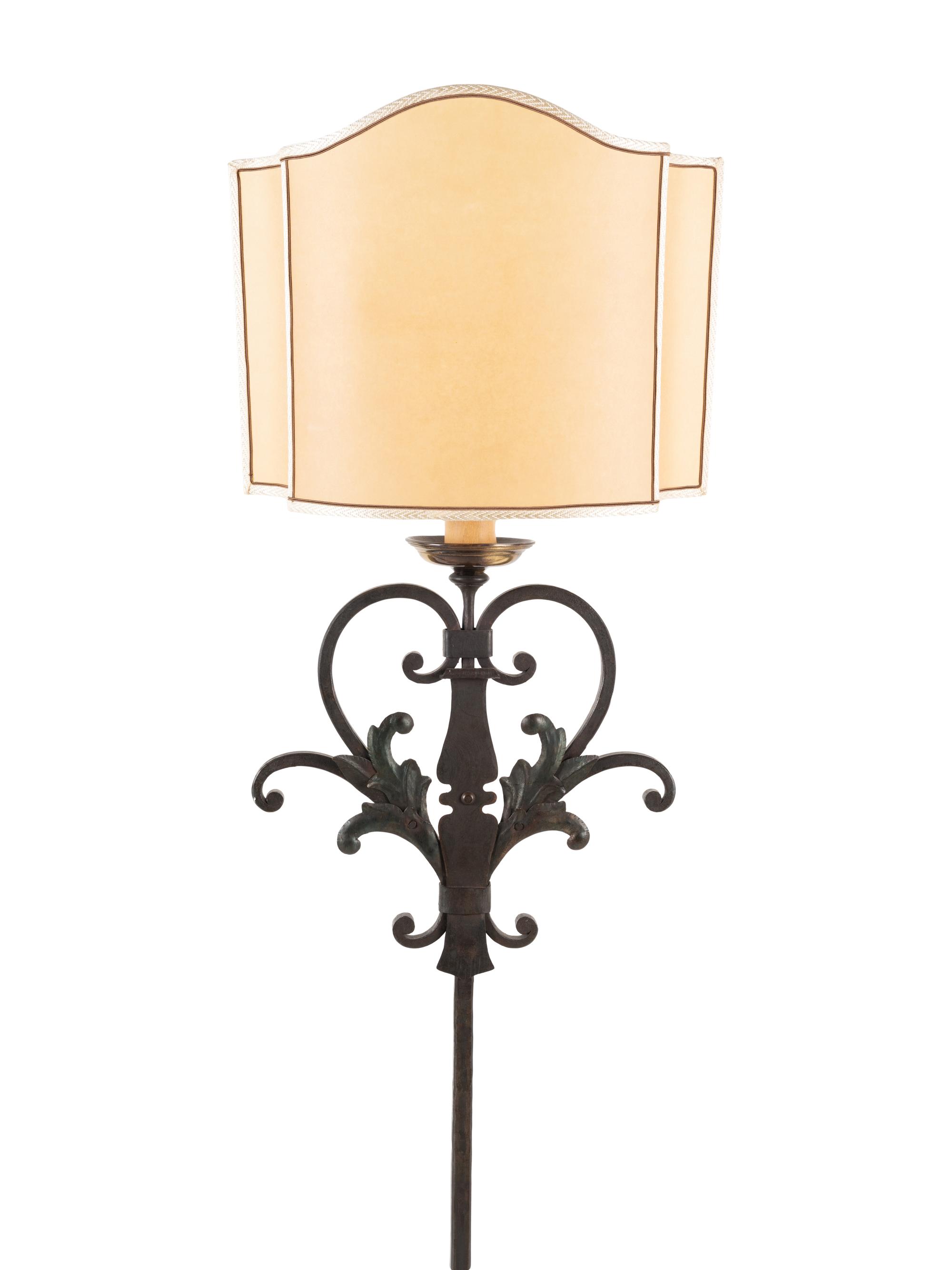 A Continental Iron Floor Lamp