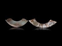 Two Chinese Archaistic Jade Huang Pendants