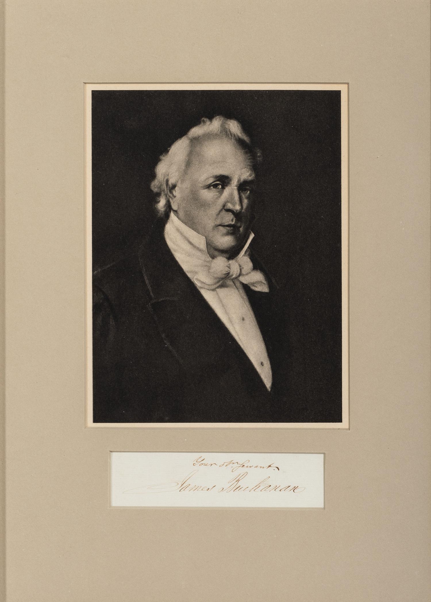 BUCHANAN, James (1791-1868) -- CALHOUN, John C. (1782-1850). Clipped signatures, comprising: