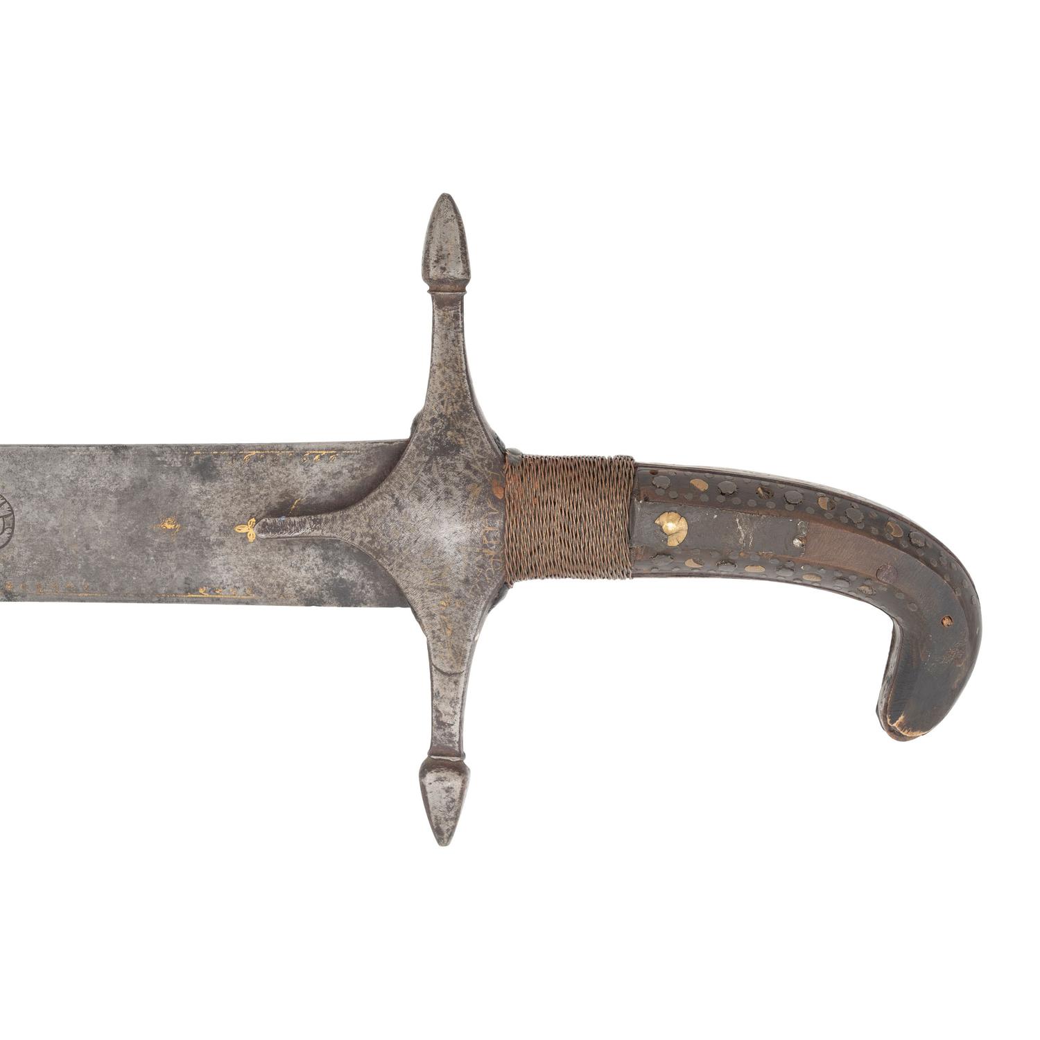 Decorated Ottoman Kilij or Pala with Wootz Steel Blade