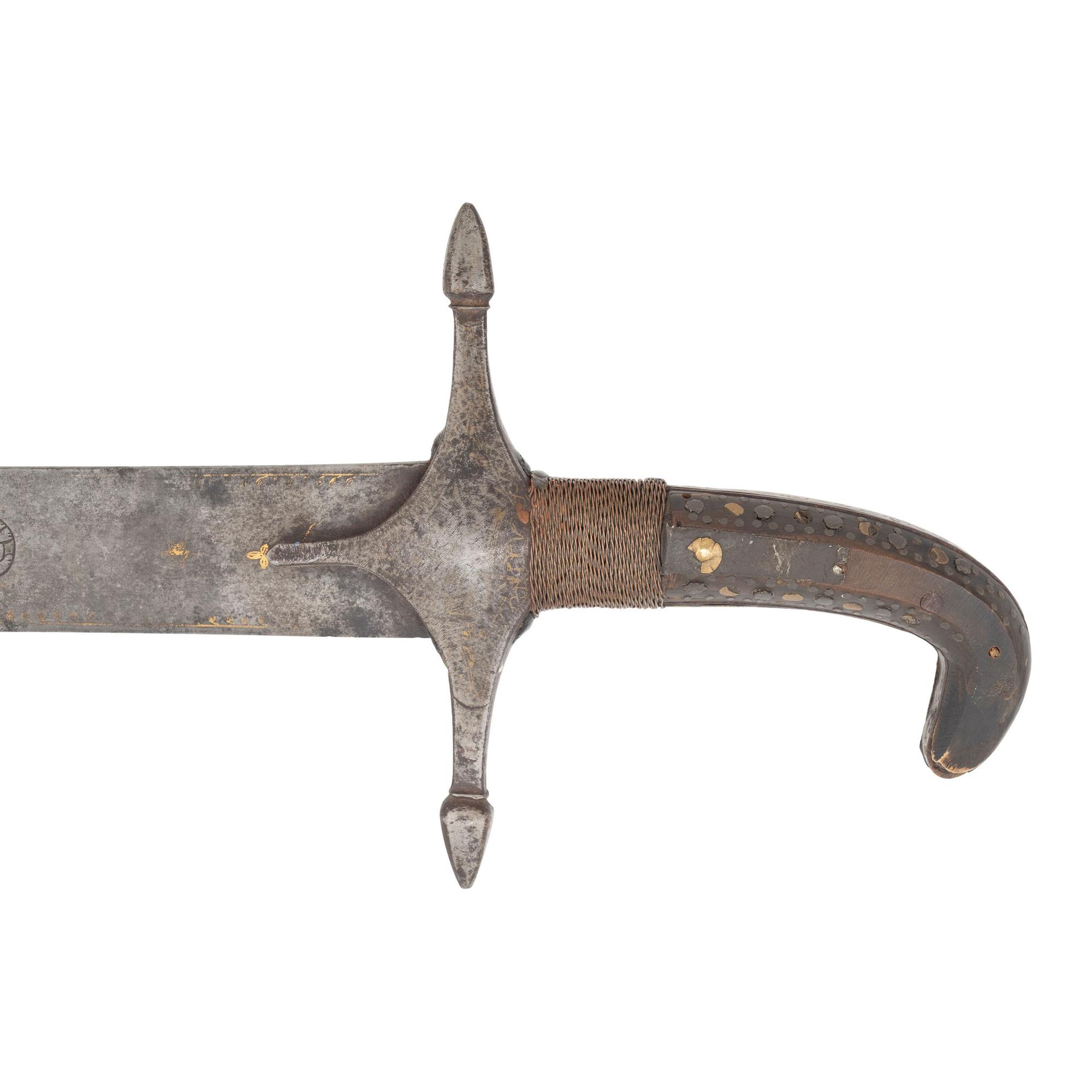 Decorated Ottoman Kilij or Pala with Wootz Steel Blade