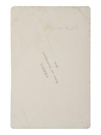 [MUSIC - WIGGINS, Thomas Greene "Blind Tom" (1849-1908)]. WARREN, George Kendall (1824-1884), photographer. Cabinet card of Blind Tom.