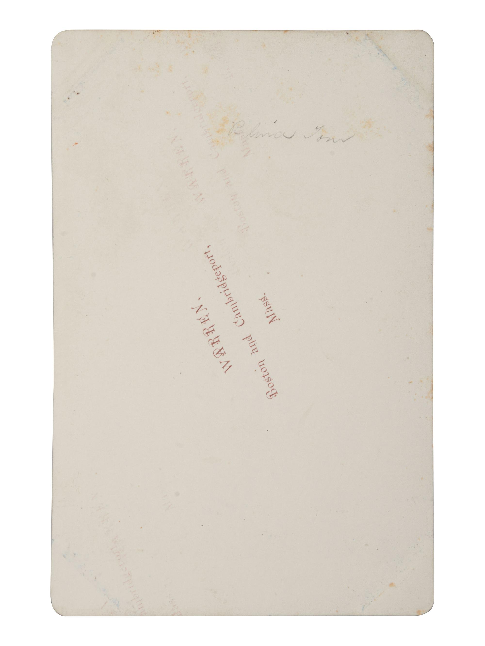 [MUSIC - WIGGINS, Thomas Greene "Blind Tom" (1849-1908)]. WARREN, George Kendall (1824-1884), photographer. Cabinet card of Blind Tom.