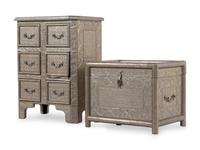 Two Silvered Metal Furniture Articles
