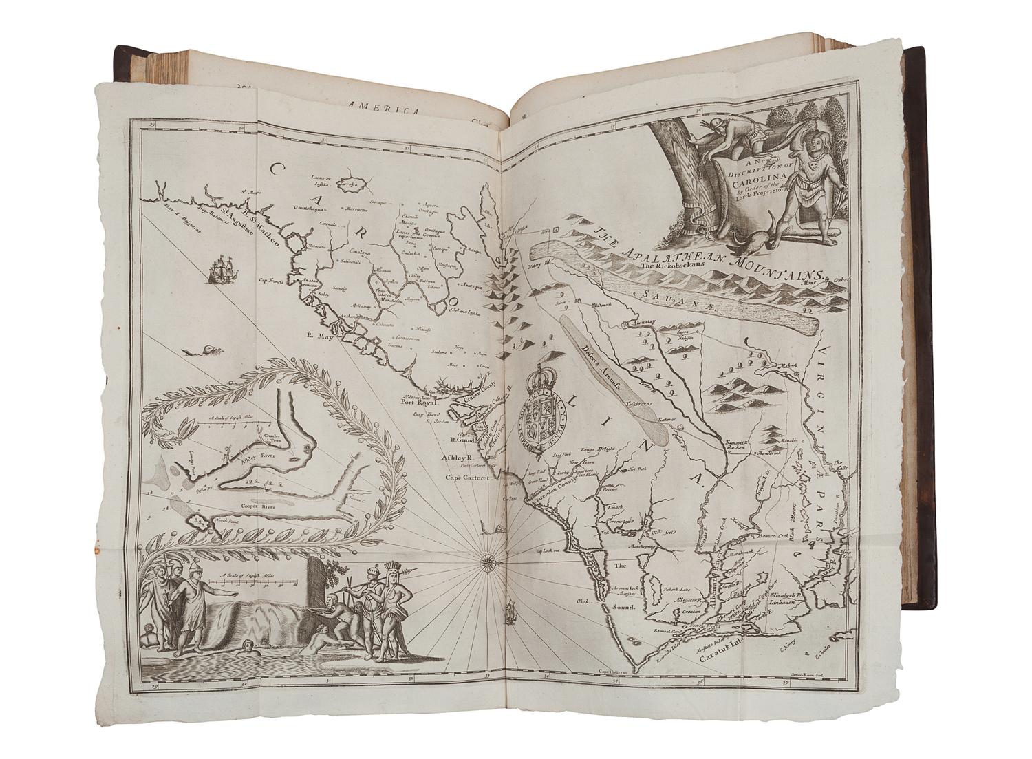 OGILBY, John (1600-1676), translator. [MONTANUS, Arnoldus (ca 1625-1683)]. America: being the latest, and most Accurate Description of the New World... Collected from most Authentick Authors, Augmented with later Observations, and Adorn'd with maps and Sculptures, by John Ogilby . London: Printed by the Author, 1671.