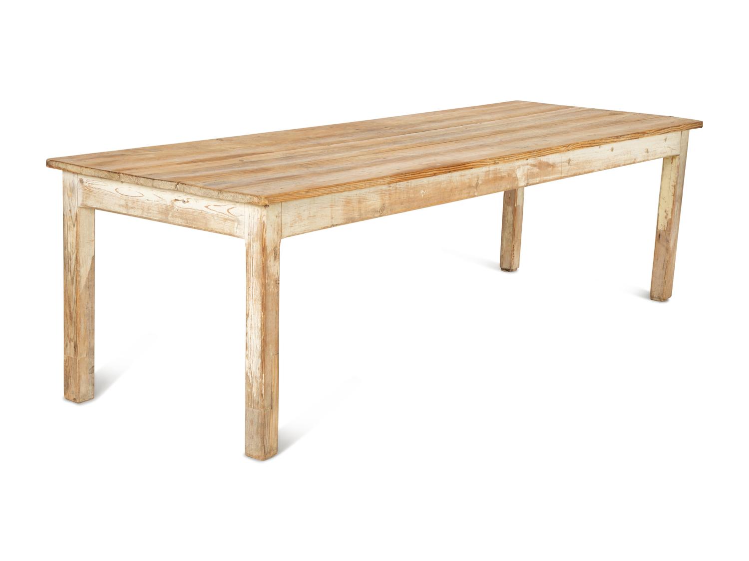 A French Partial Painted Farm Table — 20th Century