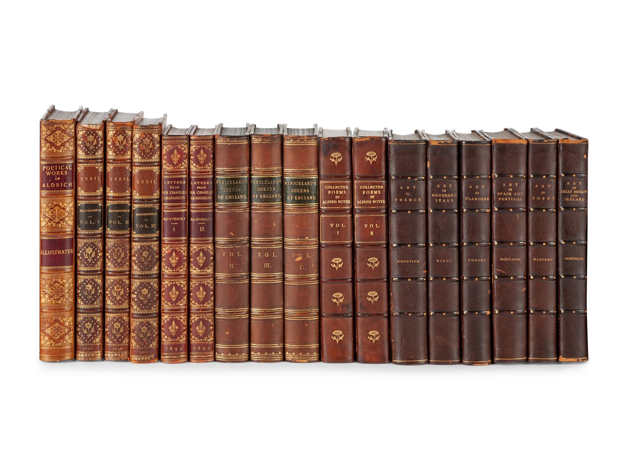 A Collection of Leather Bound Books