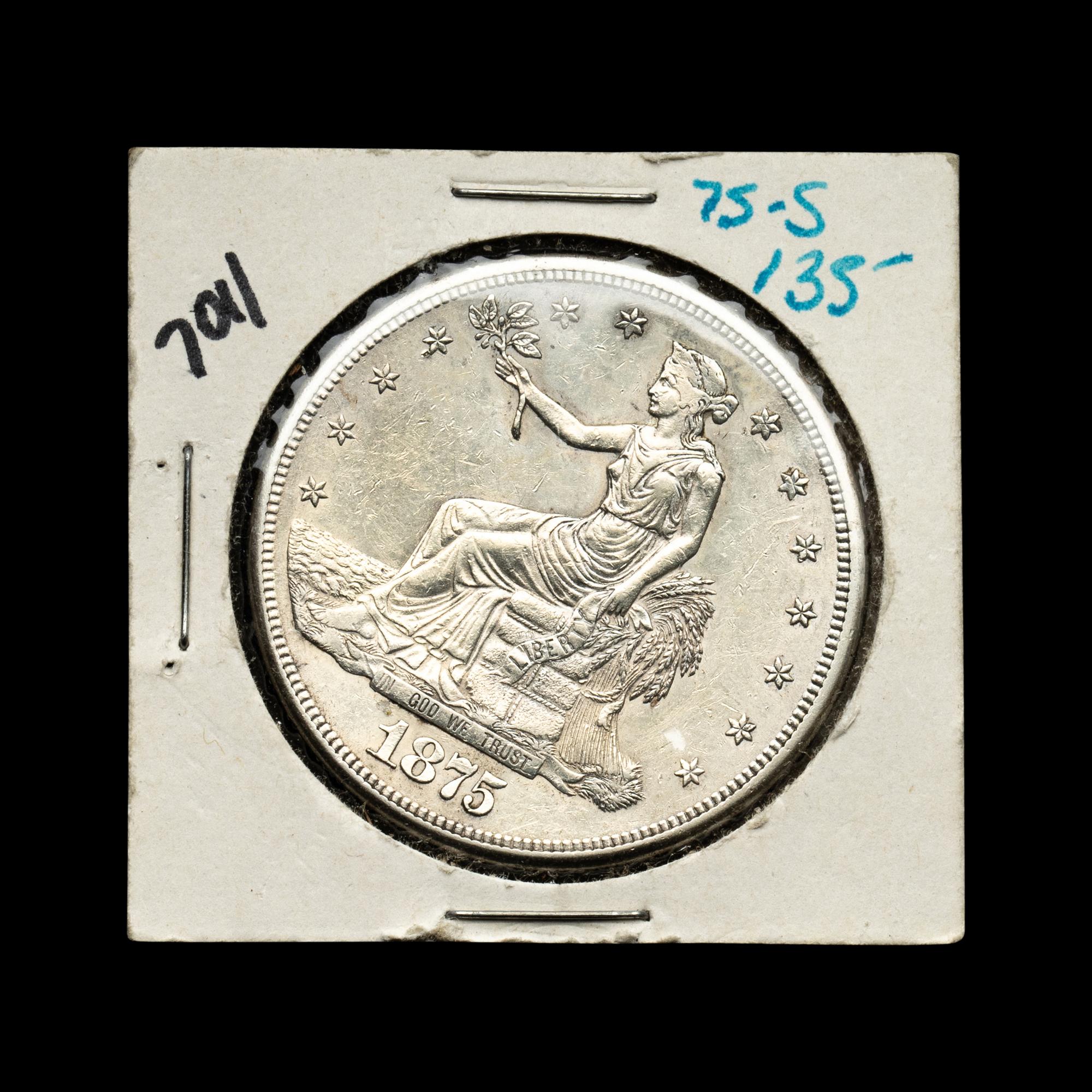 An 1875-S Trade $1 Coin