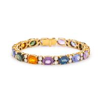 MULTICOLOR SAPPHIRE AND DIAMOND BRACELET