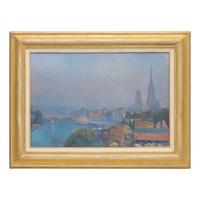Albert Lebourg (French, 1849-1928) — Vue de la Cathédrale de Rouen depuis le Pont Corneille , 1895