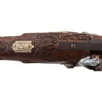 Contemporary Flintlock Jaeger Rifle with Actaeon and Hunting Motifs by John B. Derrick (American, b.1936)