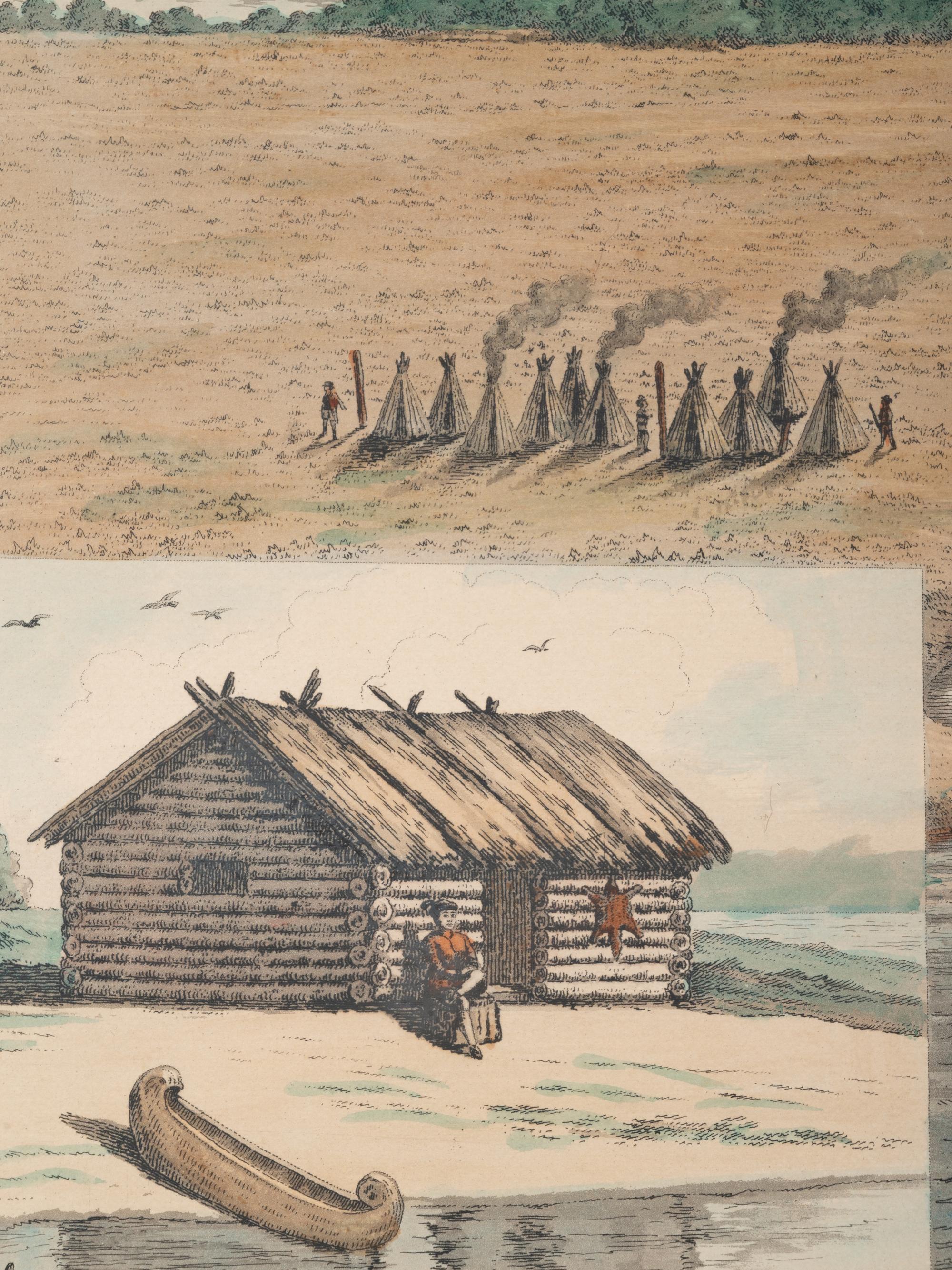 A group of 4 aquatint prints of Chicago by A. Ackermann and Son, Inc., comprising:
