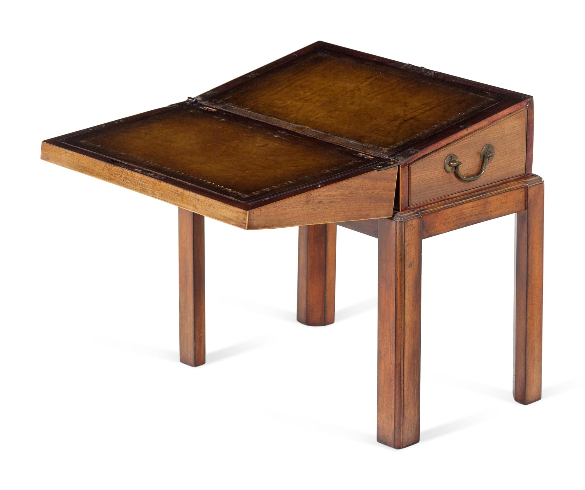 A George III Mahogany and Satinwood Marquetry Writing Box