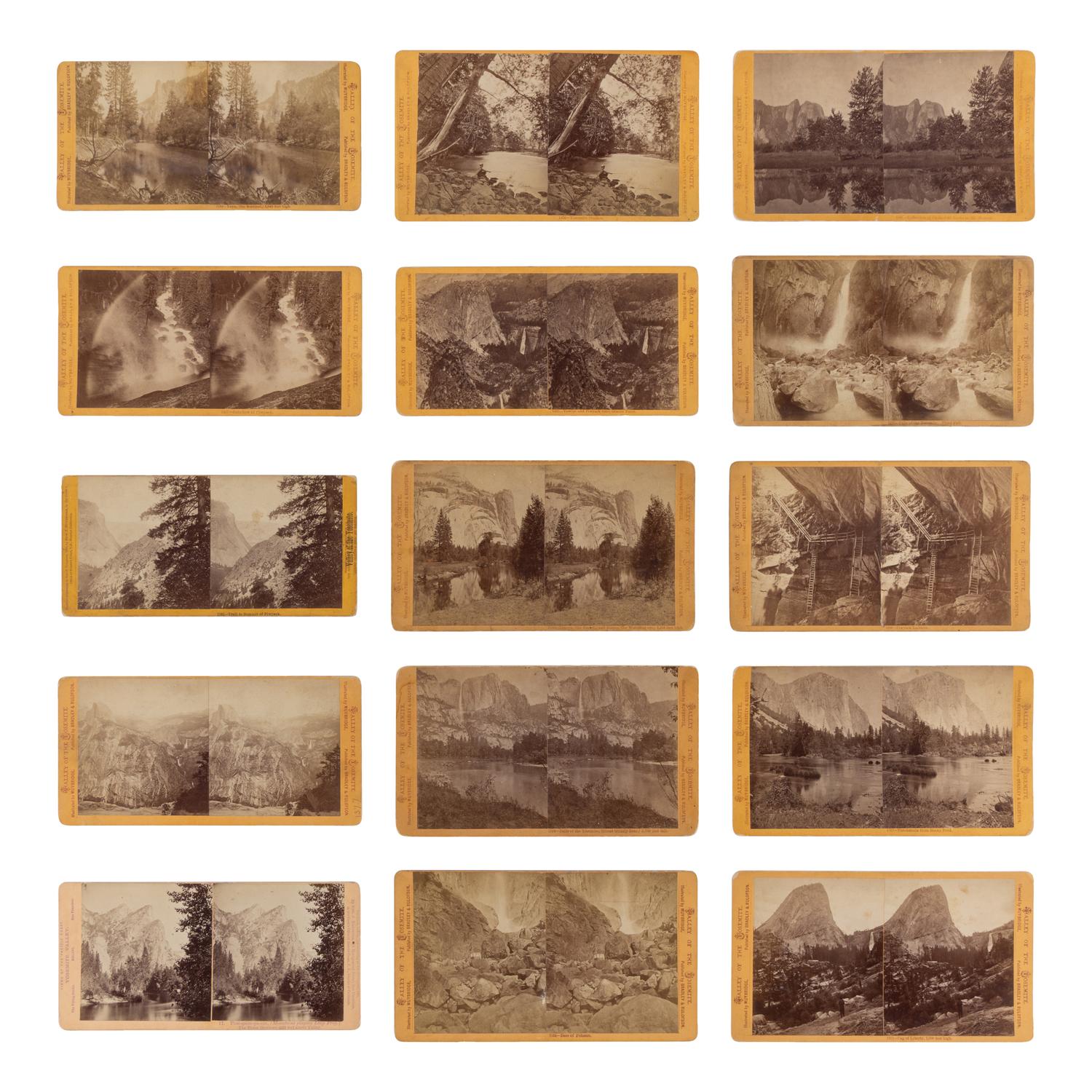 Muybridge, Eadweard (1830-1904). A group of 32 stereoviews of the Yosemite Valley, ca 1860s-70s.