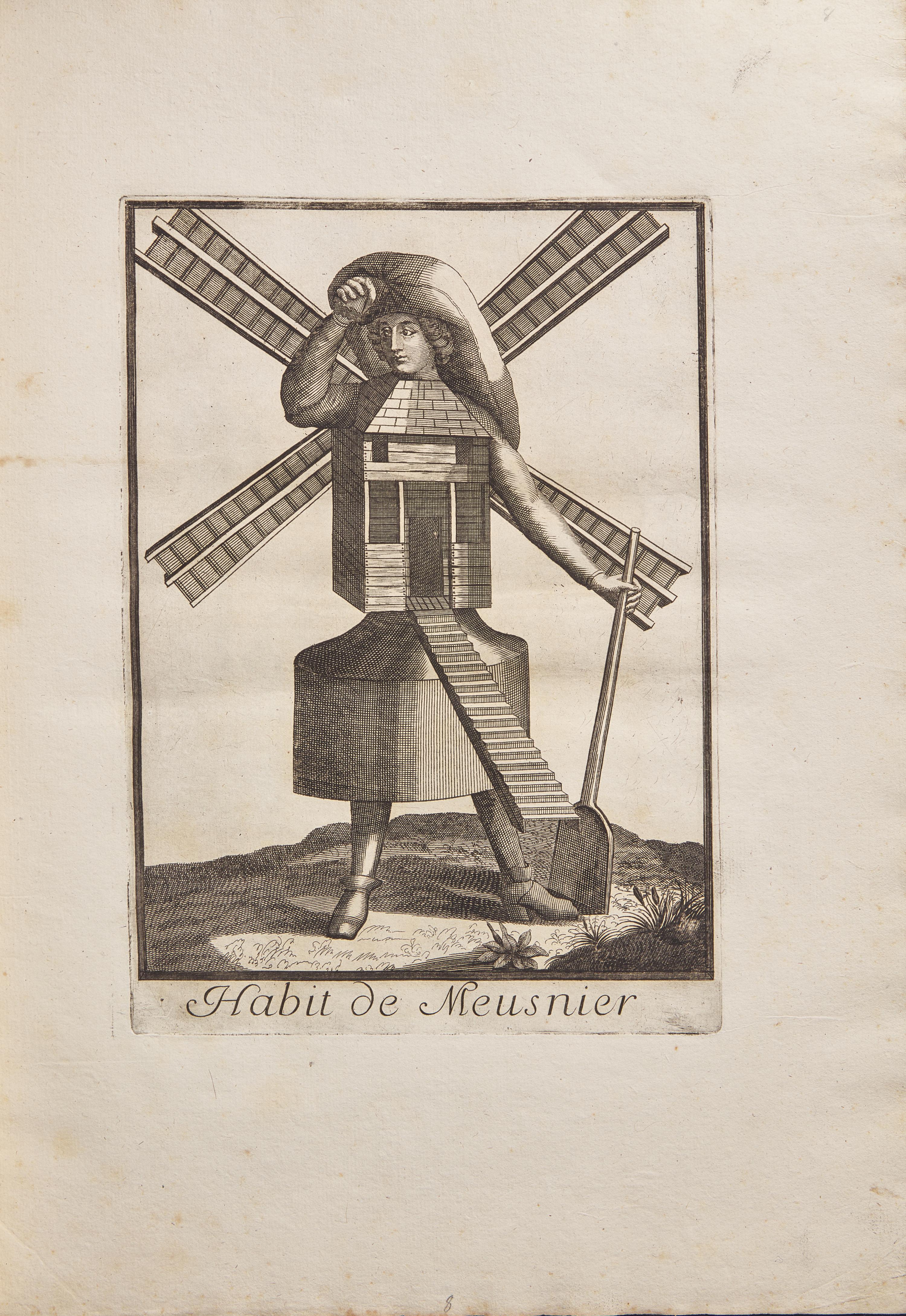 [Plate Books] (Larmessin, Nicolas de, II). Les Costumes Grotesques et les Métiers