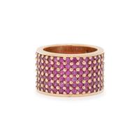 GARRARD, YELLOW GOLD AND PINK SAPPHIRE RING