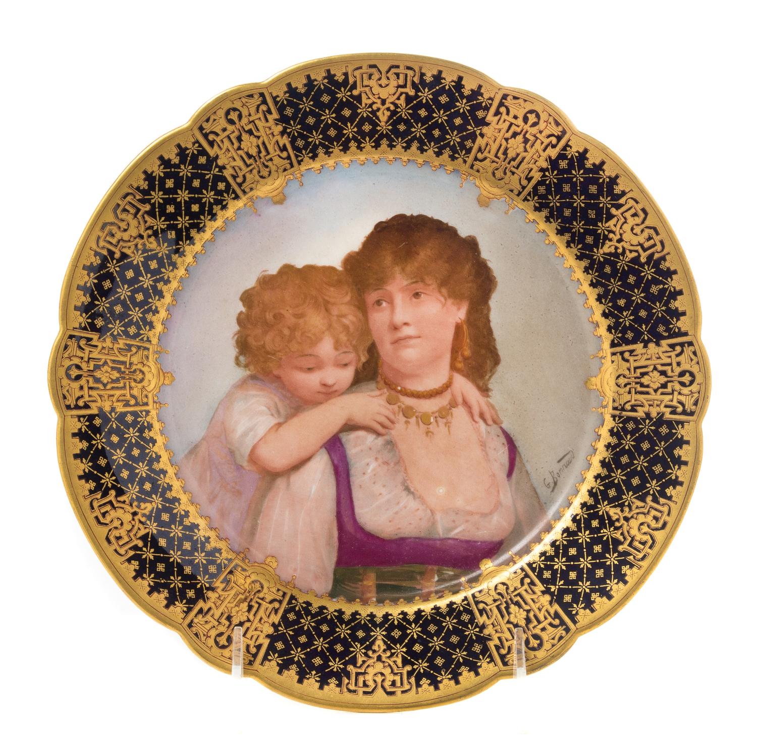 A Continental Porcelain Cabinet Plate Diameter 9 inches.