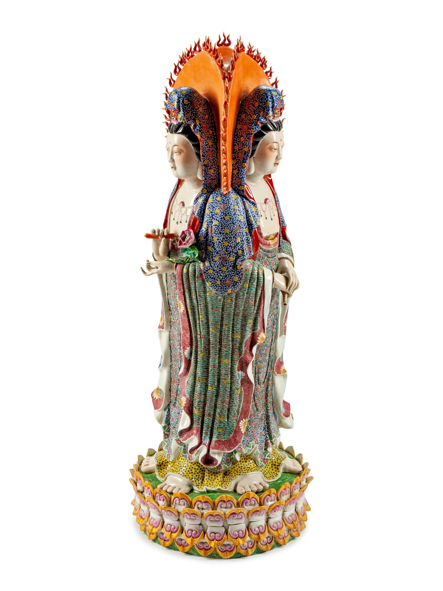 A Chinese Enameled Porcelain Figure