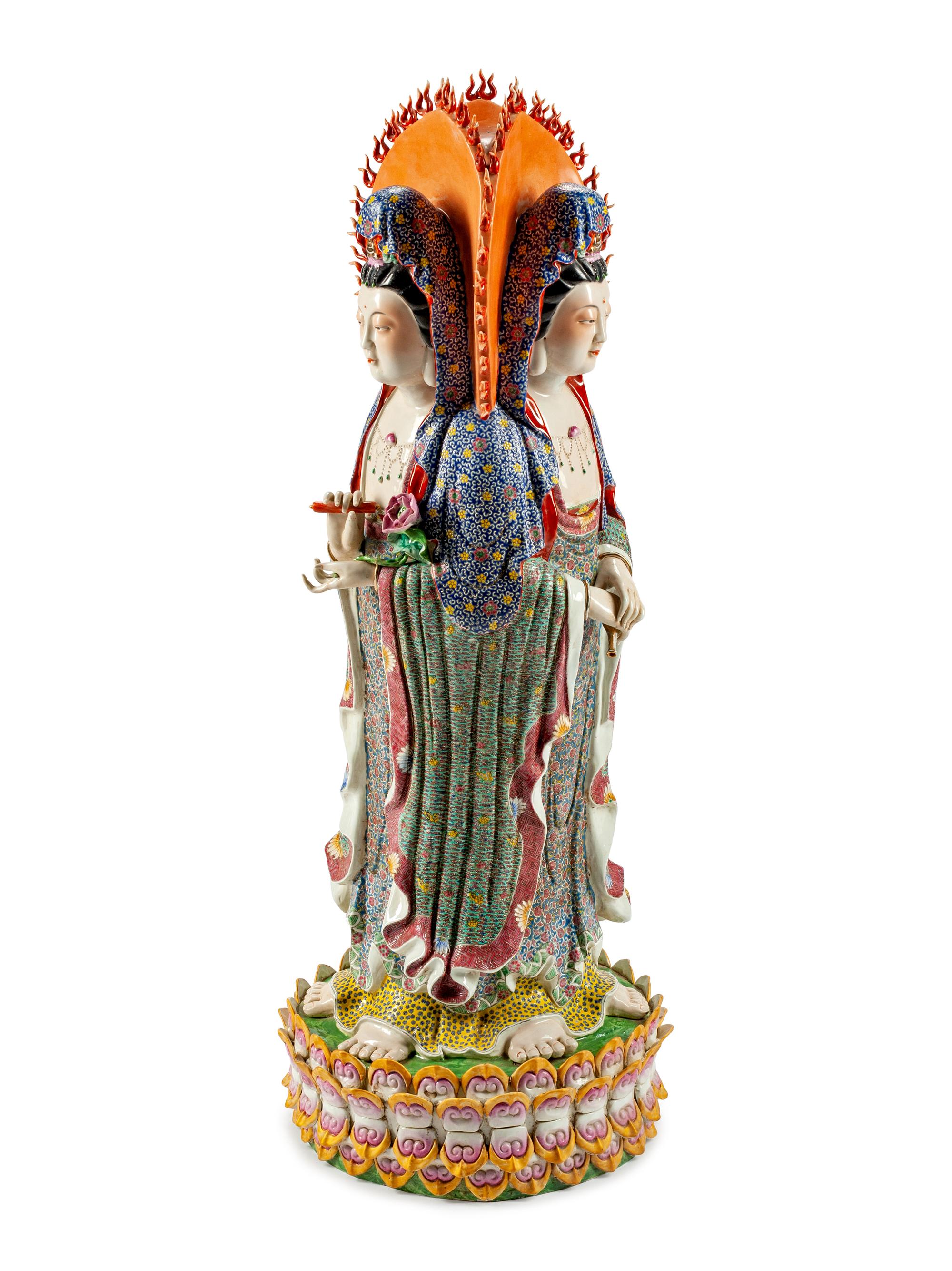 A Chinese Enameled Porcelain Figure