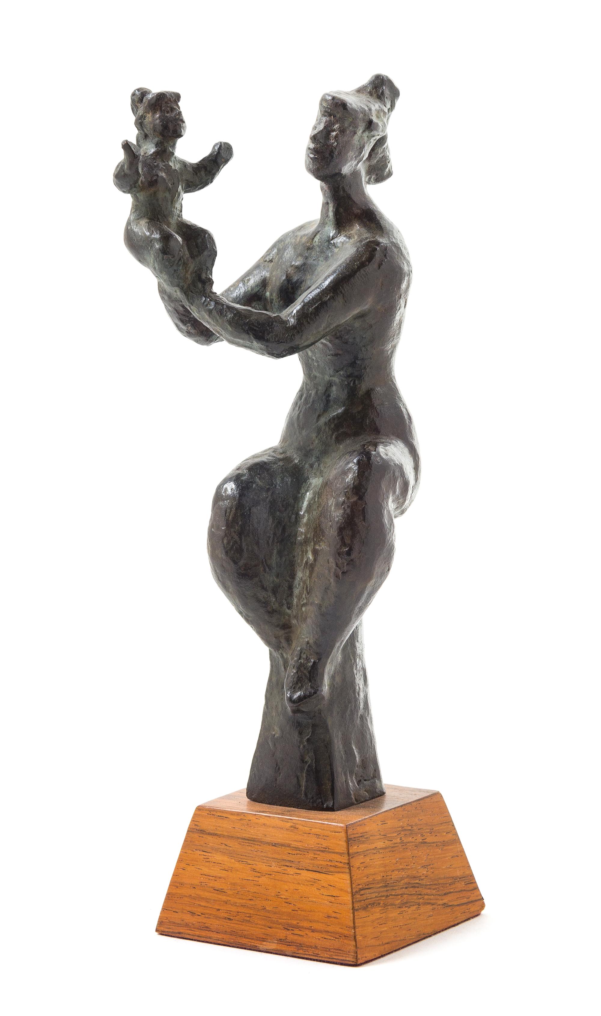 Chaim Gross, (American, 1904-1991), Mother and Child. Signed.