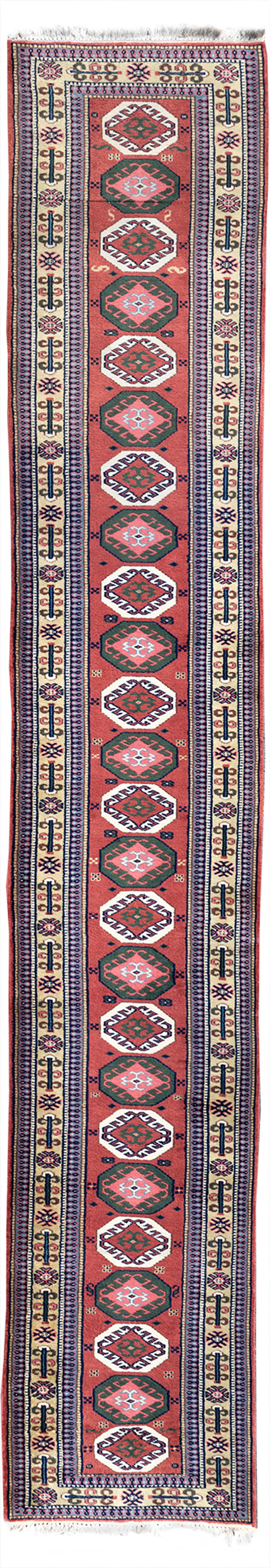 A Machine Made Bakhtiari/Caucasian Runner — 20TH CENTURY