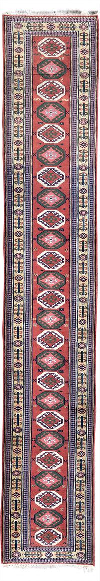 A Machine Made Bakhtiari/Caucasian Runner — 20TH CENTURY