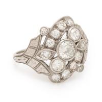Diamond and Platinum Ring