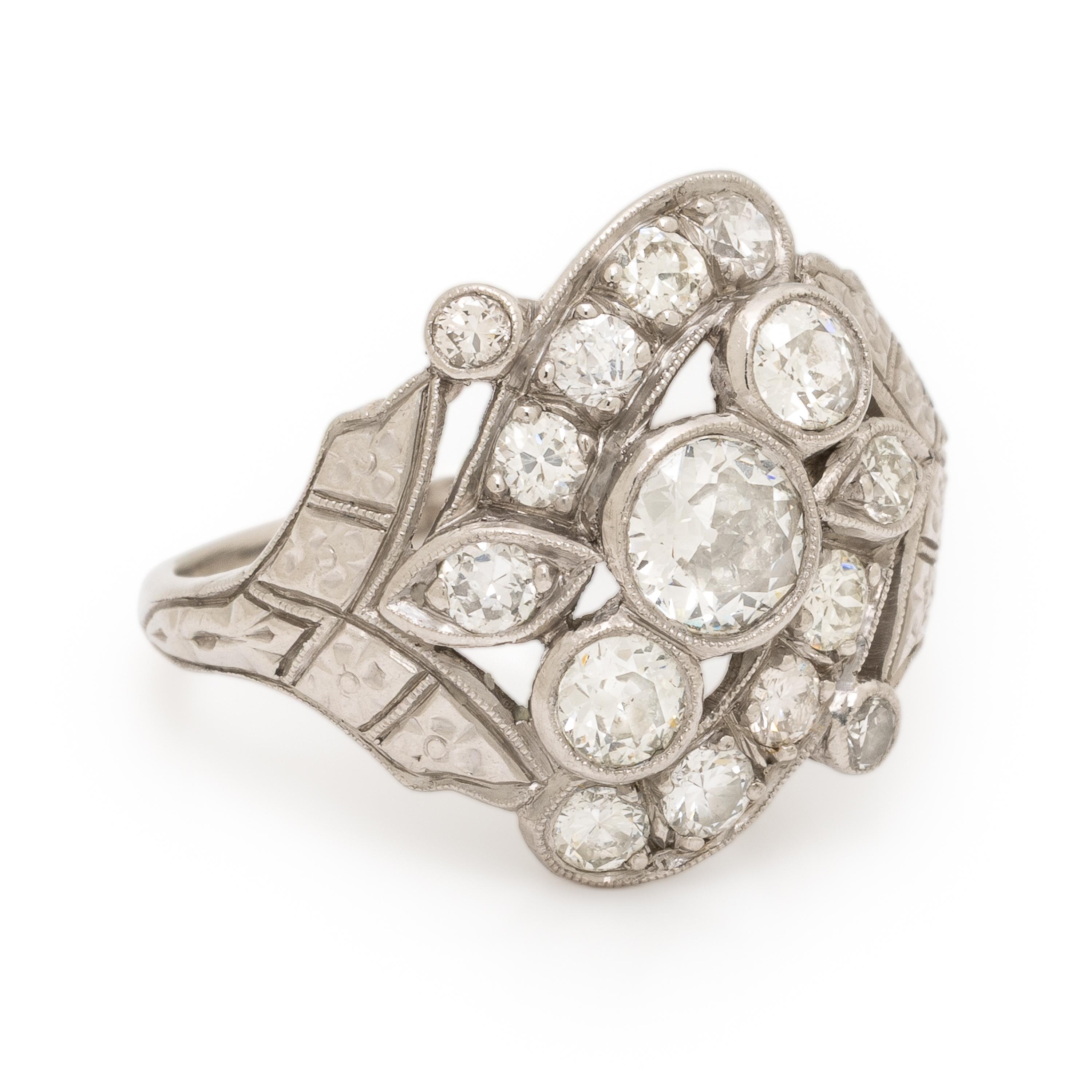 Diamond and Platinum Ring