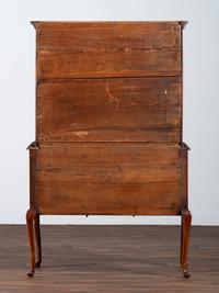 A Queen Anne Stained Cherrywood Flat Top High Chest