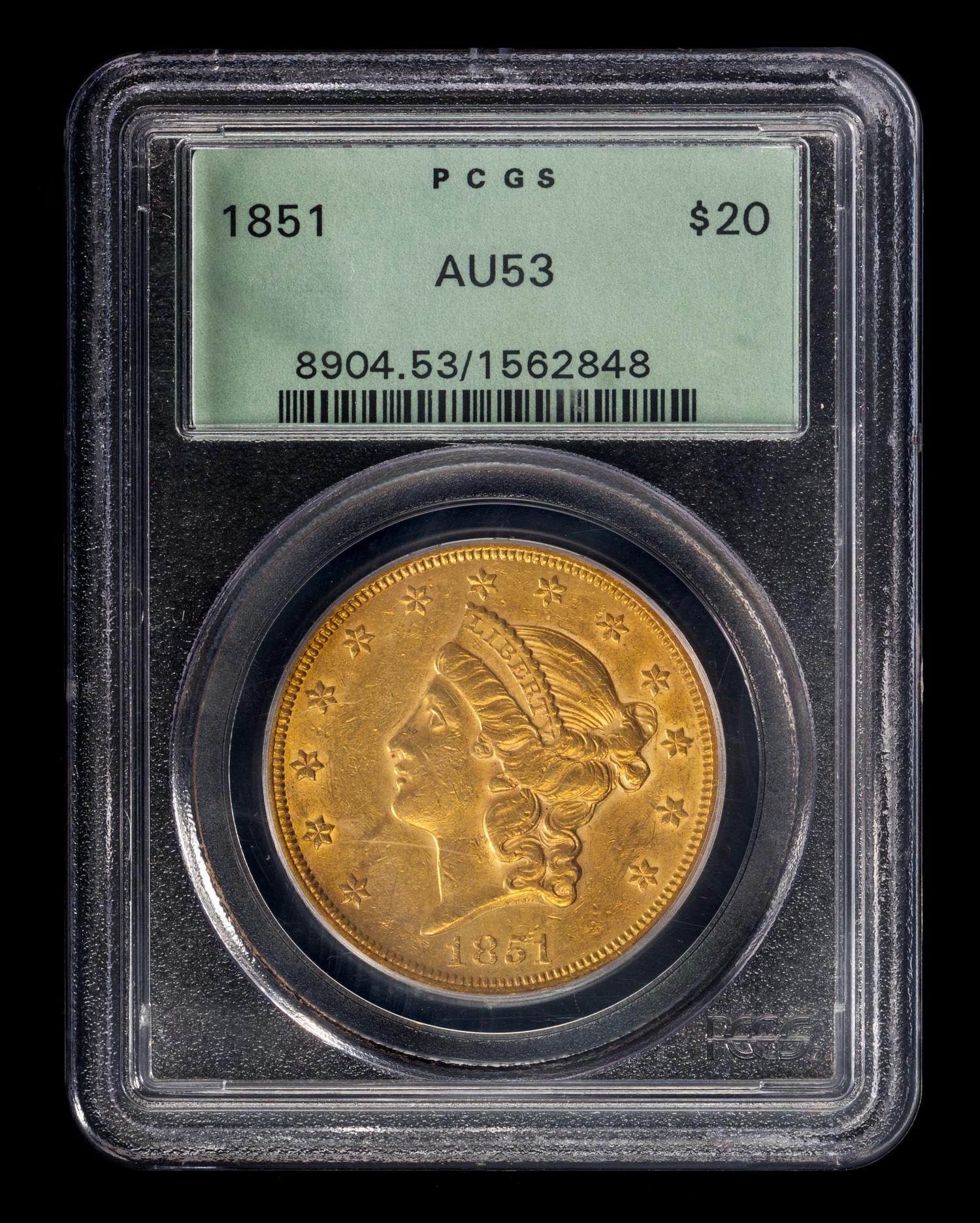 A United States 1851 Liberty Head $20 Gold Coin