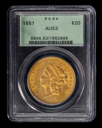 A United States 1851 Liberty Head $20 Gold Coin