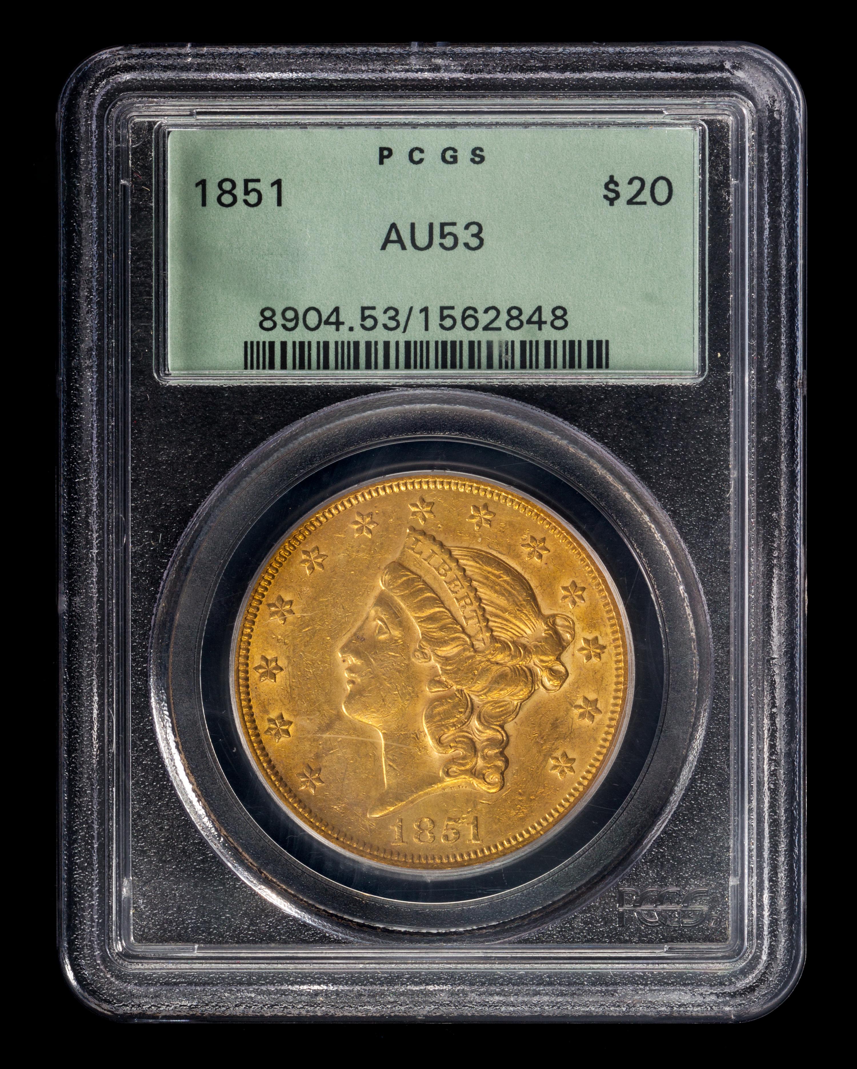 A United States 1851 Liberty Head $20 Gold Coin