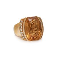 CITRINE AND DIAMOND RING