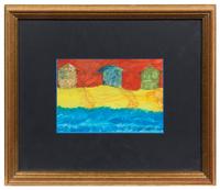 Artist Unknown, (20th Century), Beach Scene and Palm Tree (two works) DONATION