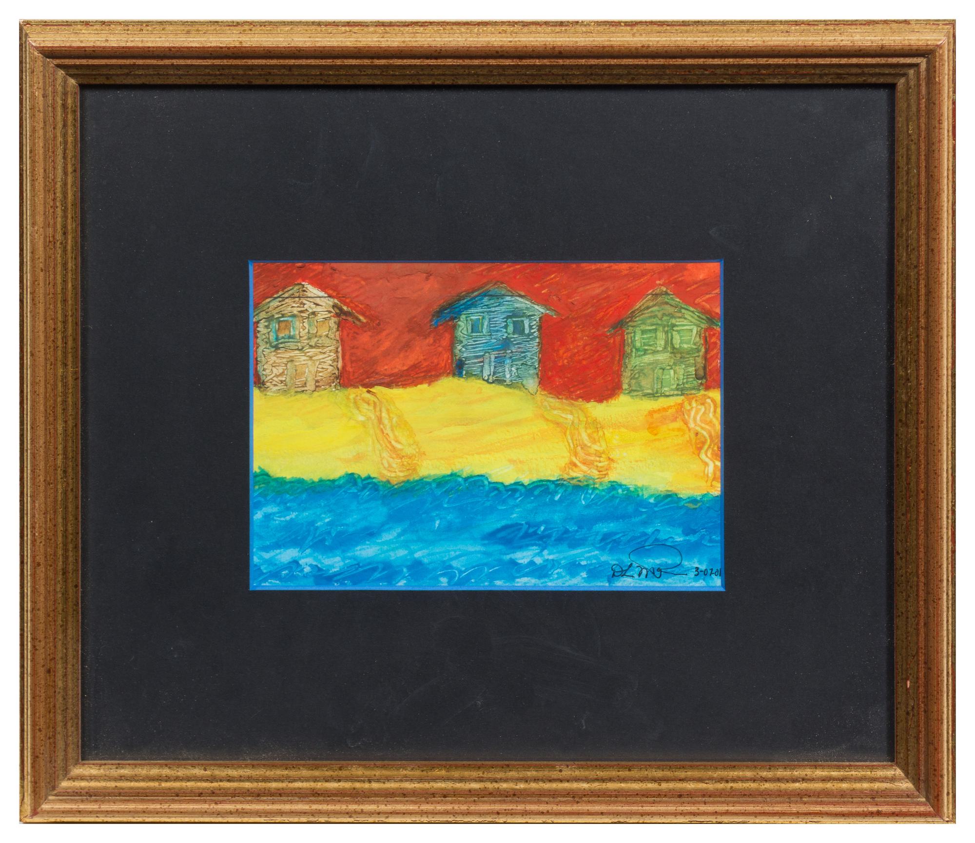 Artist Unknown, (20th Century), Beach Scene and Palm Tree (two works) DONATION