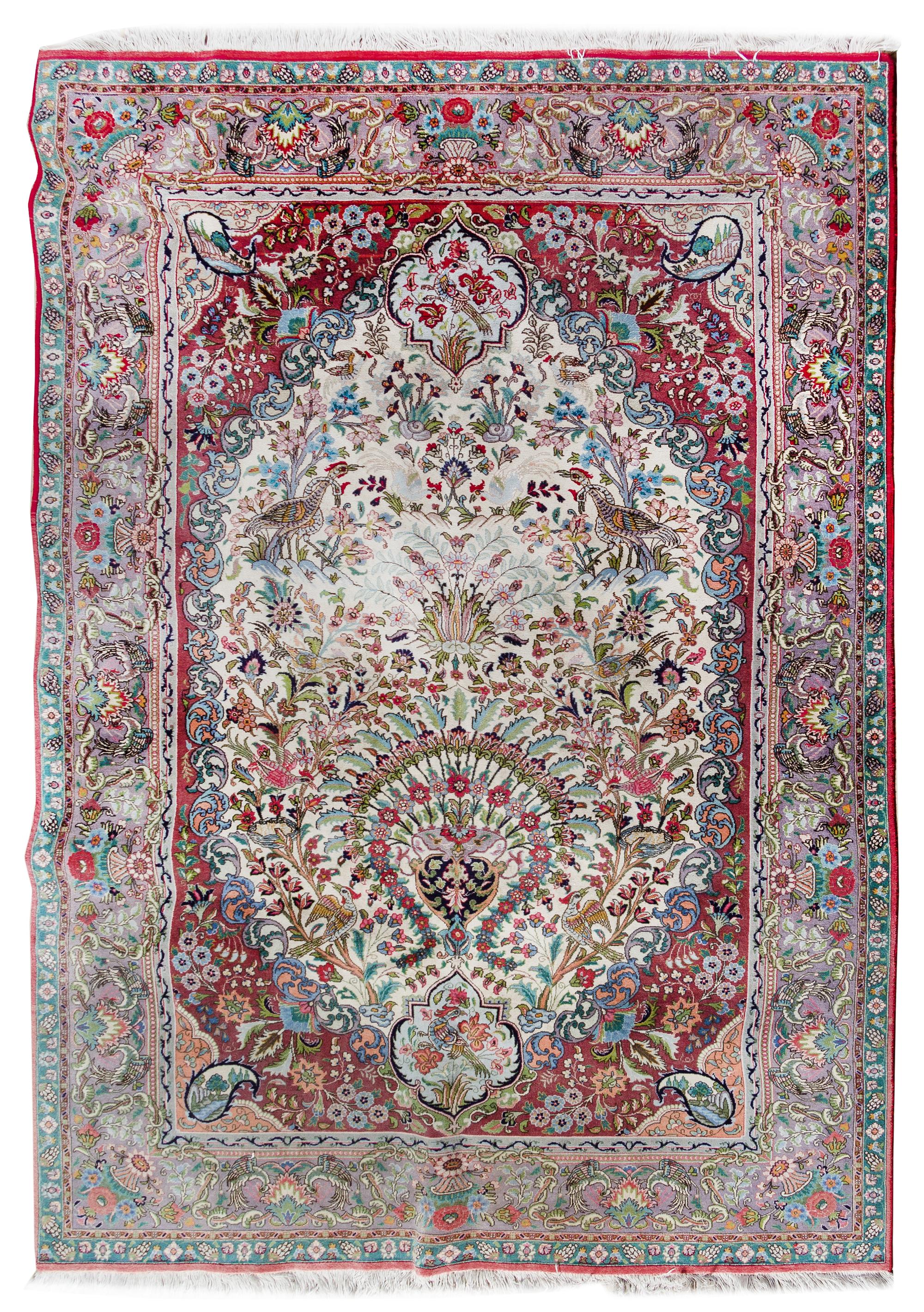 A Tabriz Wool Rug 7 feet 5 1/4 inches x 5 feet. — 20TH CENTURY
