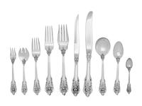 A Wallace Grand Baroque Silver Flatware Service
