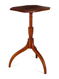 A Federal Mahogany Octagonal-Top Candlestand