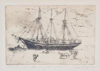 Leon Kelly, (American, 1901-1982), The Beaches Schooner, 1949