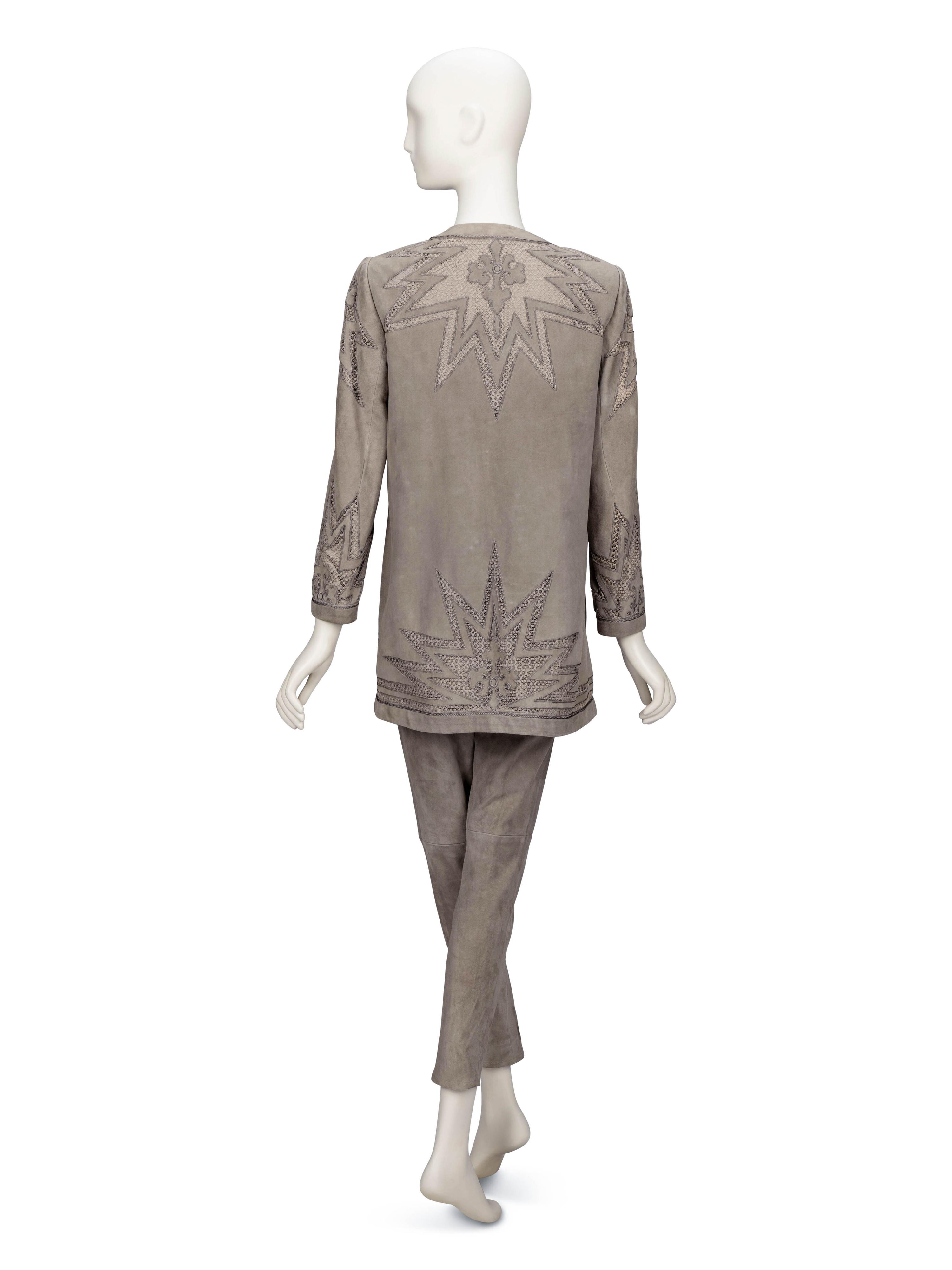 Ralph Lauren Purple Label, Grey Suede Ensemble