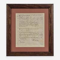 [Declaration of Independence] [Virginia] Nelson, Thomas, Jr. Partially-Printed Document, signed