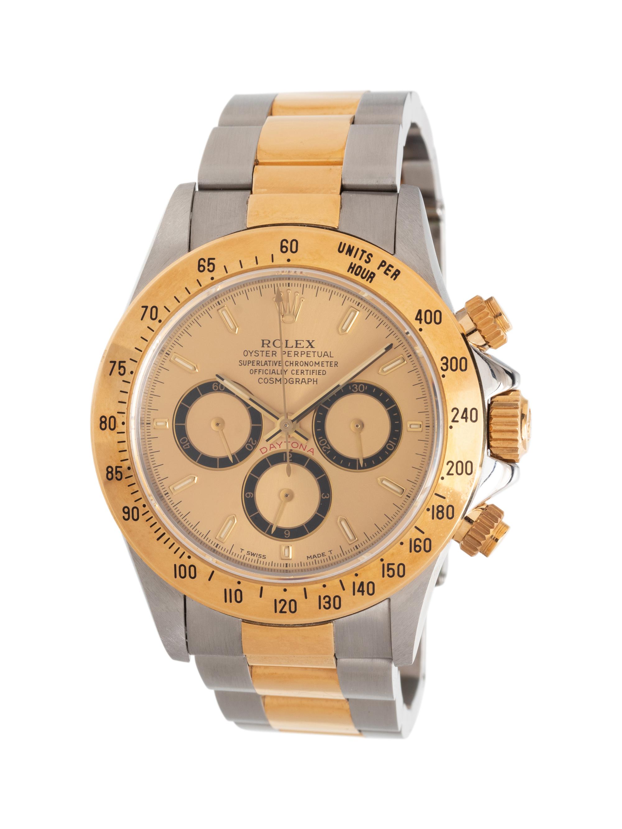 ROLEX, REF. 16523 STAINLESS STEEL AND 18K YELLOW GOLD 'OYSTER PERPETUAL COSMOGRAPH DAYTONA' WATCH
