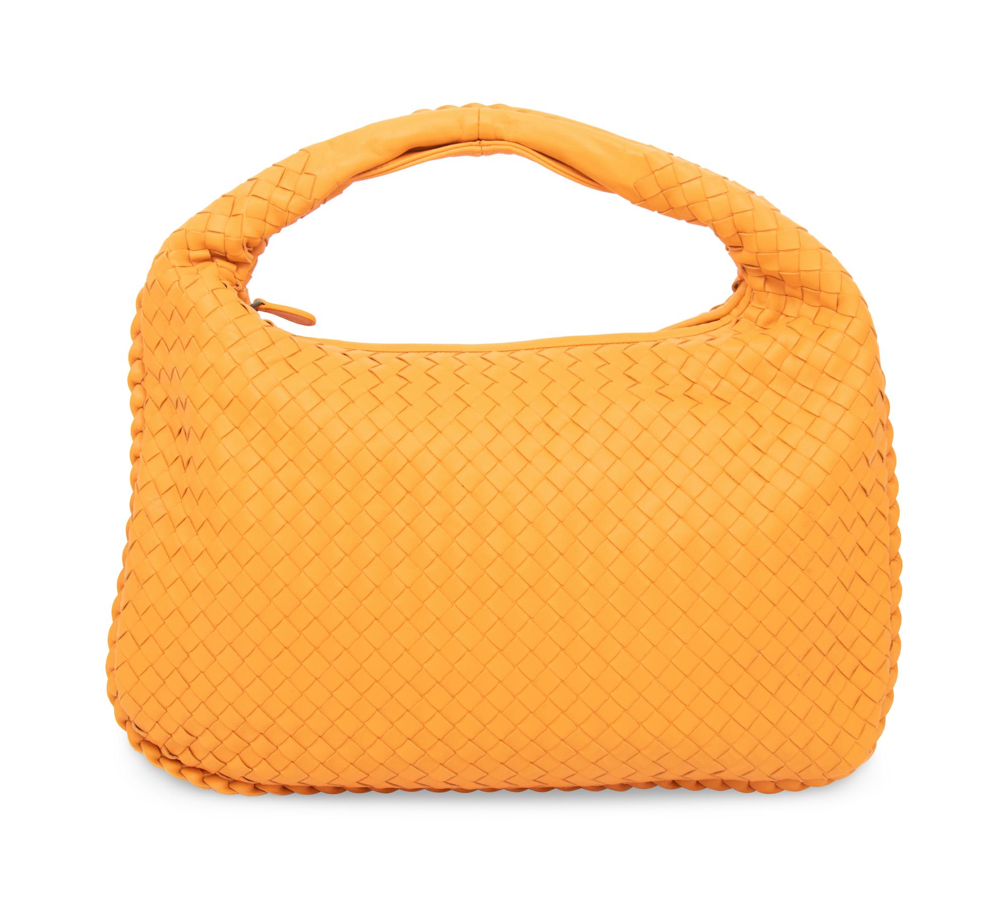 BOTTEGA VENETA, TANGERINE INTRECCIATO HOBO BAG