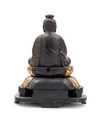 A Japanese Gilt Wood Figure of Seated Kannon