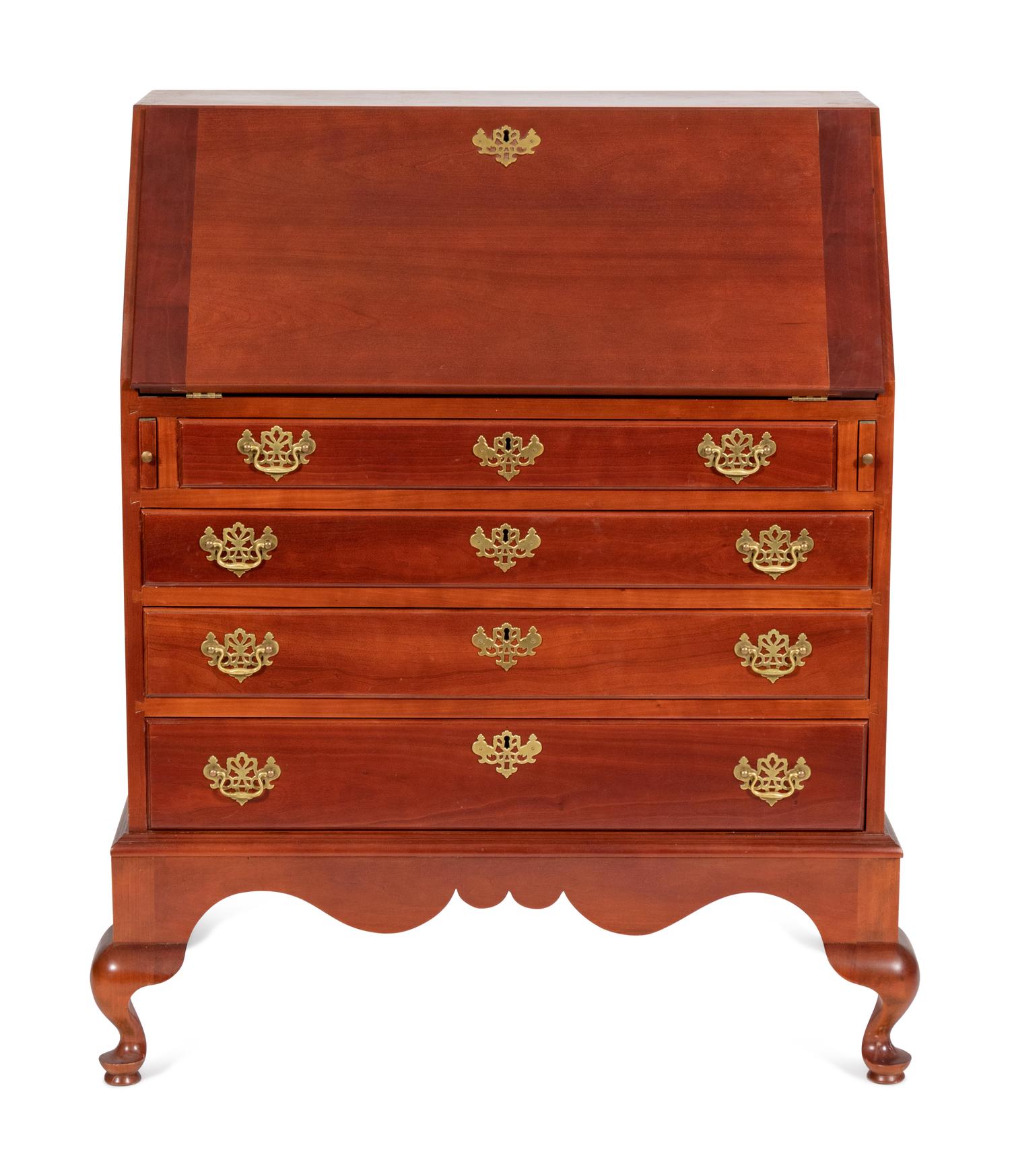 An American Chippendale Style Slant-Front Writing Desk