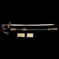 Cased Clauberg Model 1850 Foot Officers Sword Presented to Lt. Asaph Dodge of the 116th NY with Belt and Sash